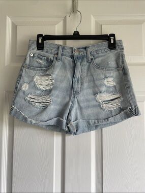 Aeropostale Light Blue Distressed Denim Shorts